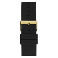 Guess Frontier Crystal Gold and Black Silicone Men's Watch W1132G1 Watches Guess 