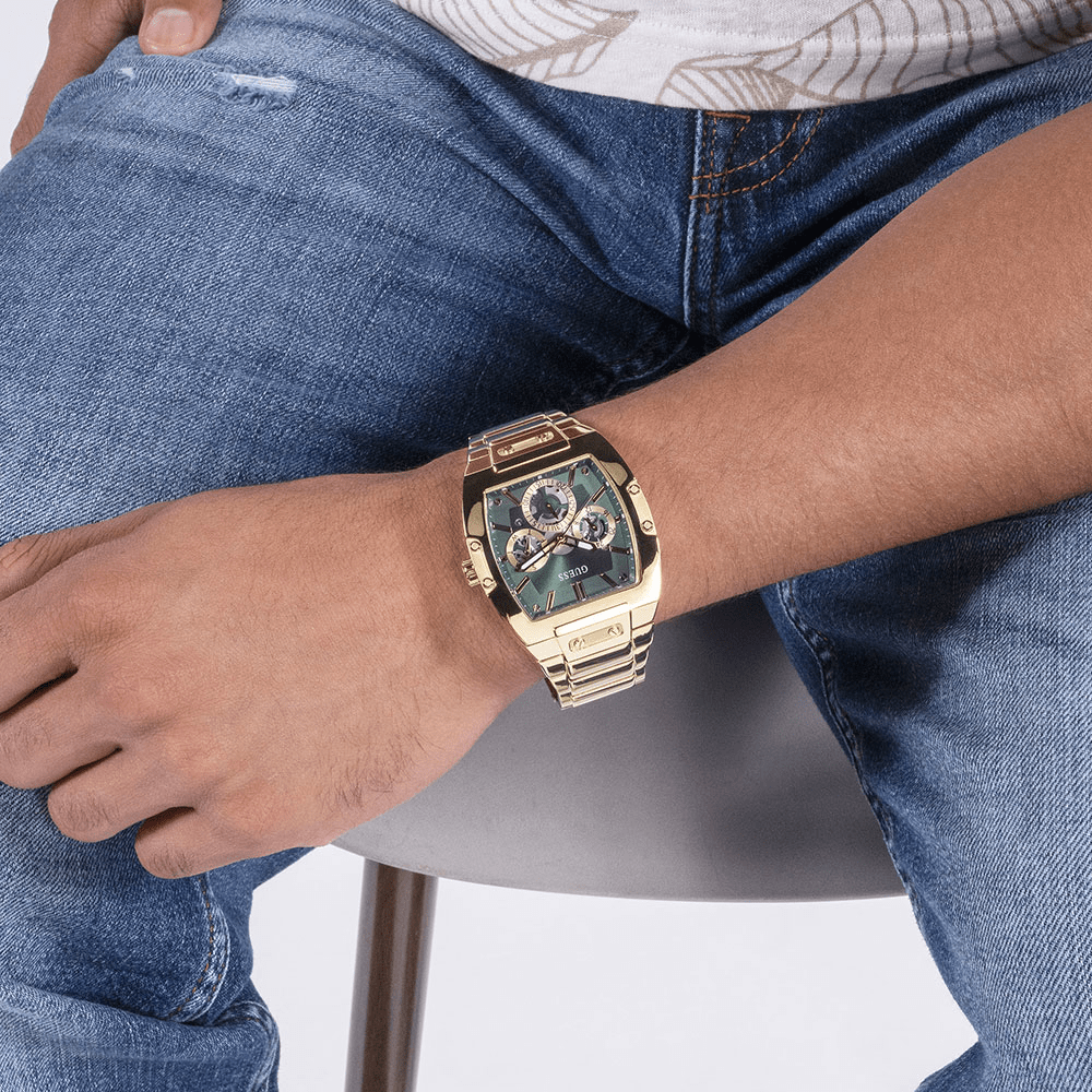 Guess Phoenix Two Tone and Green Men's Watch GW0456G3 Watches Guess 