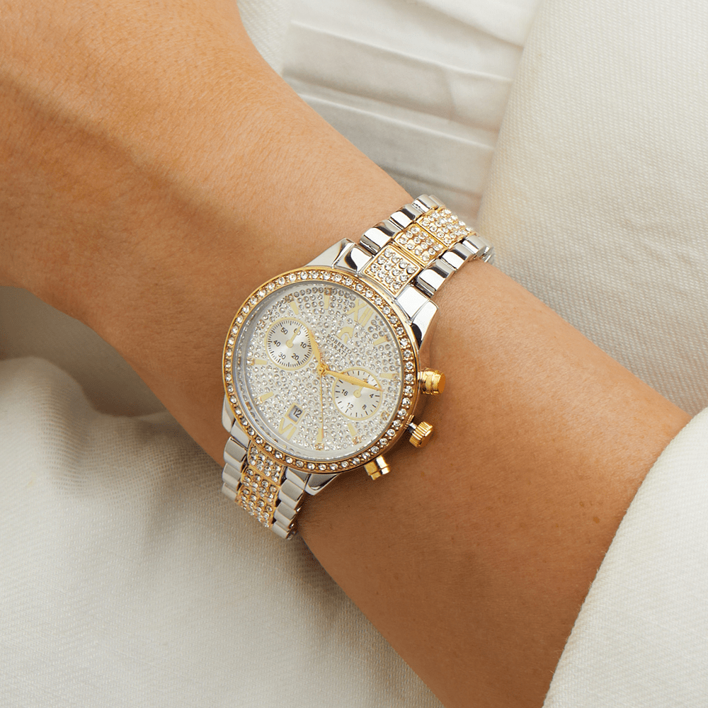 Roberto Carati Brandy Yellow Gold Toned and Silver Toned Women's Watch M9077-V4 Watches Roberto Carati 