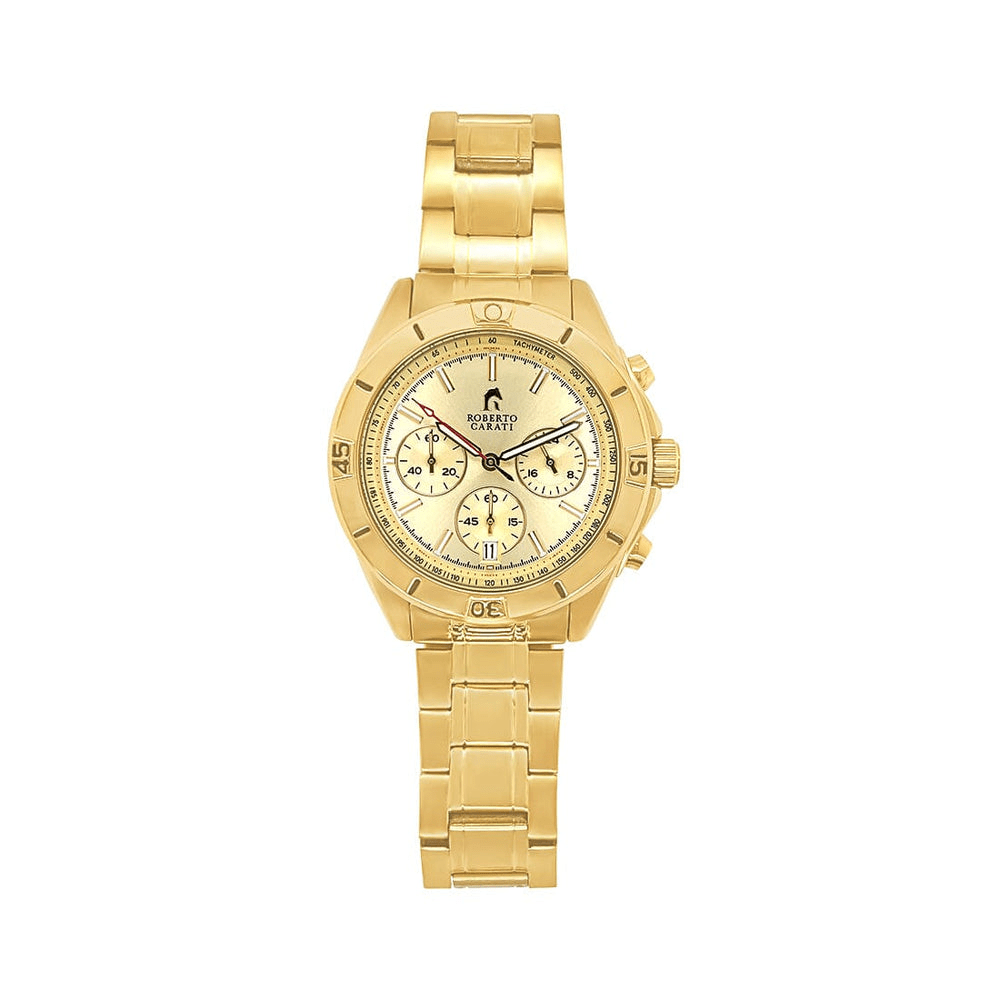Roberto Carati Apollo Yellow Gold Toned Men's Watch AS6011-V6 Watches Roberto Carati 
