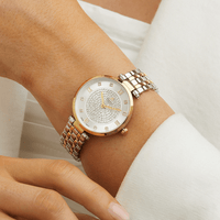 Roberto Carati Charli Crystal Two Tone Silver and Gold Women's Watch M9086-V2 Watches Roberto Carati 