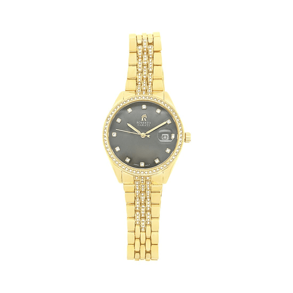 Roberto Carati Diana Crystal Black Face Ladies Watch M1023 BE-V6 Watches Roberto Carati 