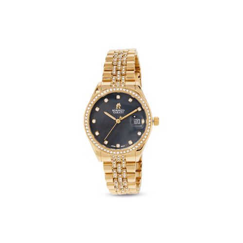 Roberto Carati Diana Crystal Black Face Ladies Watch M1023 BE-V6 Watches Roberto Carati 