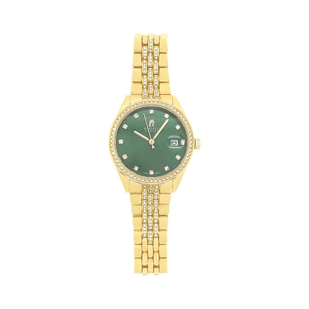 Roberto Carati Diana Crystal Green Face Watch M1023 BE-V6 Watches Roberto Carati 