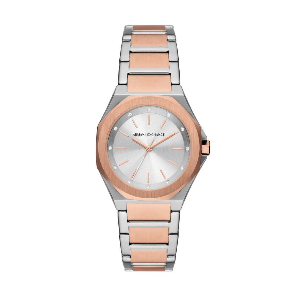 Armani Exchange Three-Hand Two-Tone Stainless Steel Watch AX4607 Watches Armani Exchange 