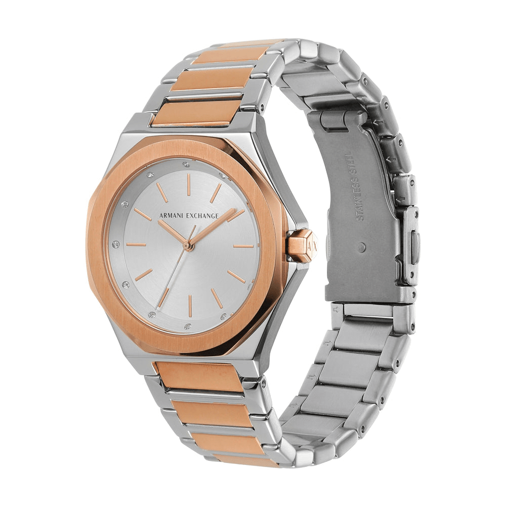 Armani Exchange Three-Hand Two-Tone Stainless Steel Watch AX4607 Watches Armani Exchange 