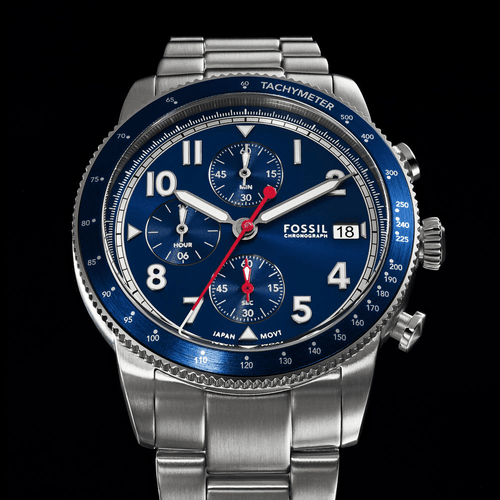 Fossil Sport Tourer Chronograph Stainless Steel Watch FS6047 Watches Fossil 