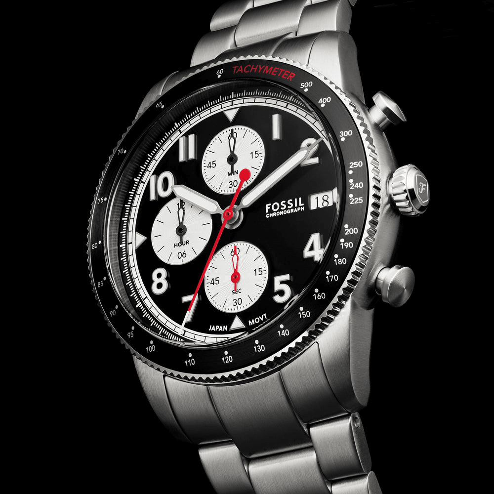 Fossil Sport Tourer Chronograph Stainless Steel Watch FS6045 Watches Fossil 