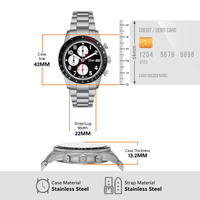 Fossil Sport Tourer Chronograph Stainless Steel Watch FS6045 Watches Fossil 
