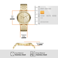 Armani Exchange Two-Hand Gold-Tone Stainless Steel Watch AX2871 Watches Armani Exchange 