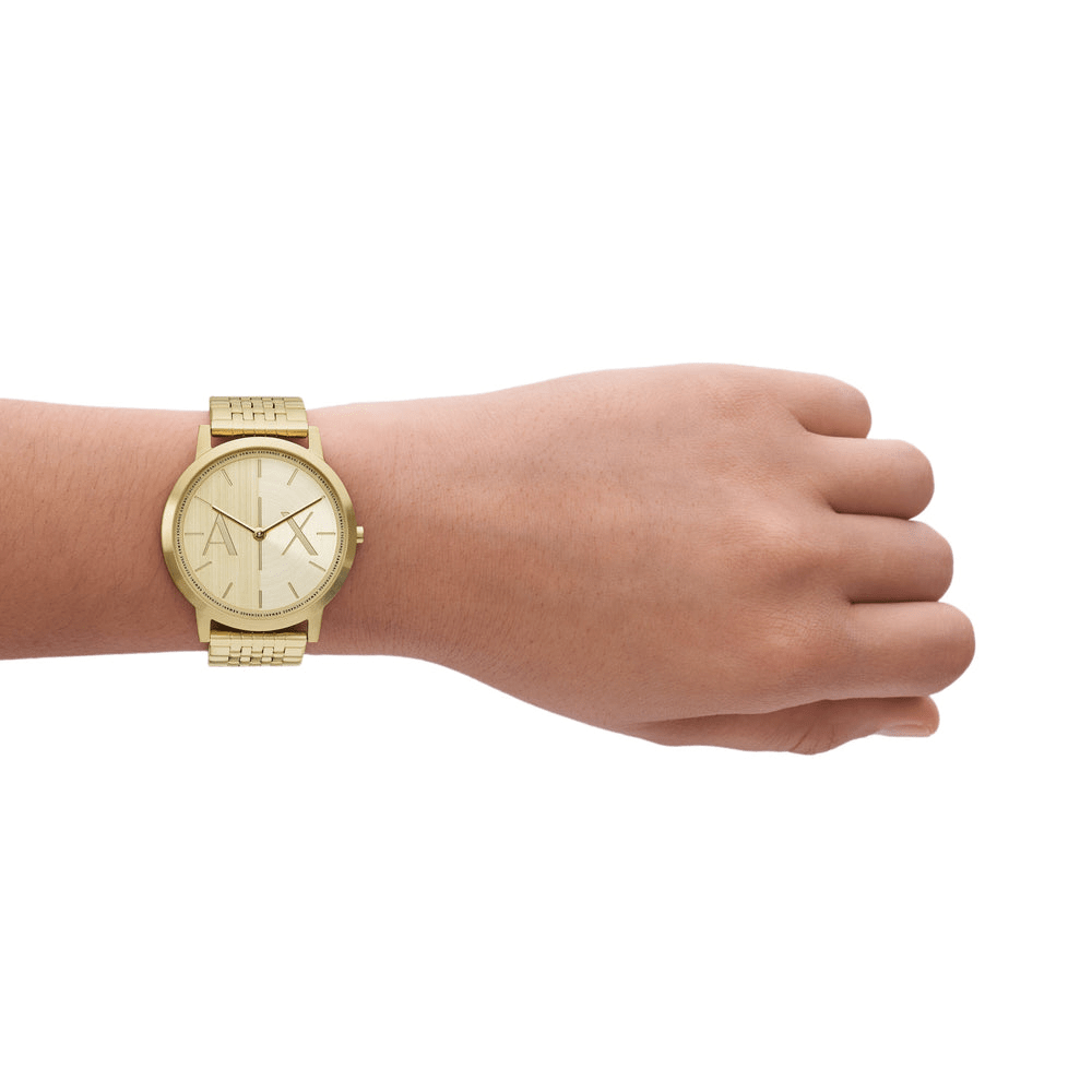 Armani Exchange Two-Hand Gold-Tone Stainless Steel Watch AX2871 Watches Armani Exchange 