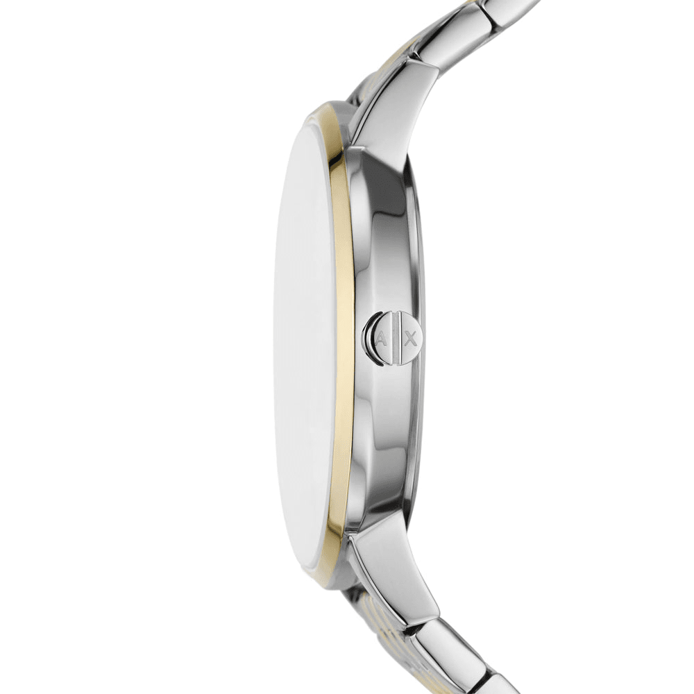 Armani Exchange Three-Hand Two-Tone Stainless Steel Watch and Bracelet Set AX7156SET Armani Exchange 
