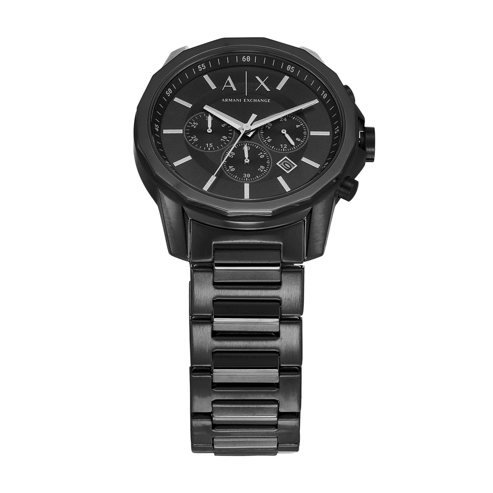 Armani Exchange Chronograph Black Stainless Steel Watch and Bracelet Set AX7153SET Armani Exchange 
