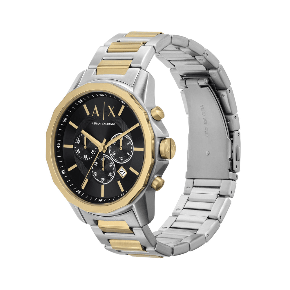 Armani Exchange Chronograph Two-Tone Stainless Steel Watch and Bracelet Set AX7148SET Armani Exchange 