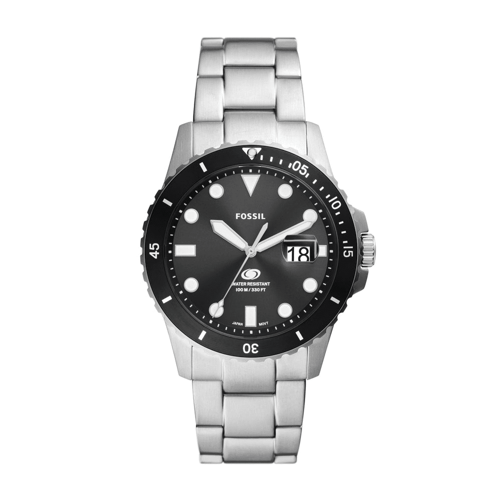 Fossil Blue Dive Three-Hand Date Stainless Steel Watch FS6032 Watches Fossil 