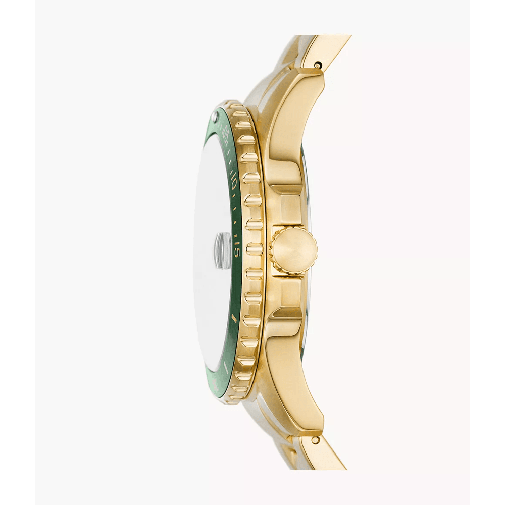 Fossil Blue Dive Green and Gold Men's Watch FS6030 Watches Fossil 