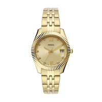 Fossil Scarlette Three-Hand Date Gold-Tone Stainless Steel Watch ES5338 Watches Fossil 