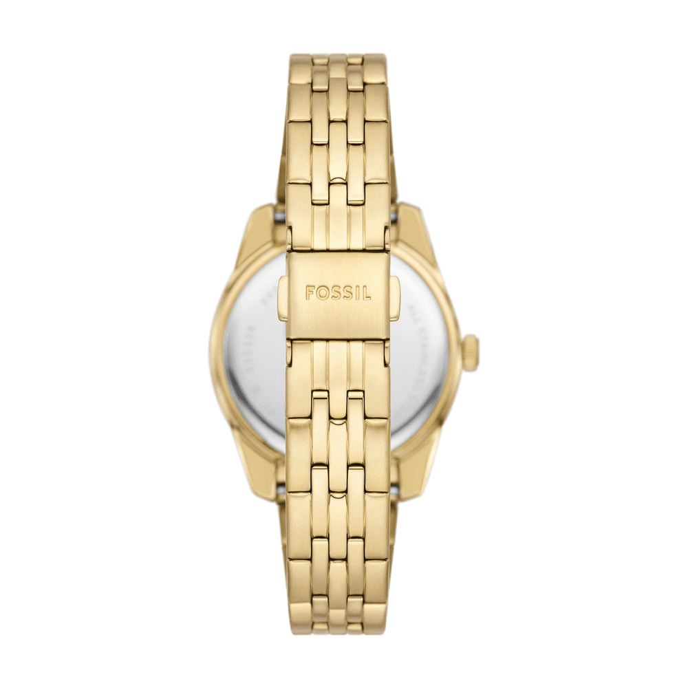 Fossil Scarlette Three-Hand Date Gold-Tone Stainless Steel Watch ES5338 Watches Fossil 