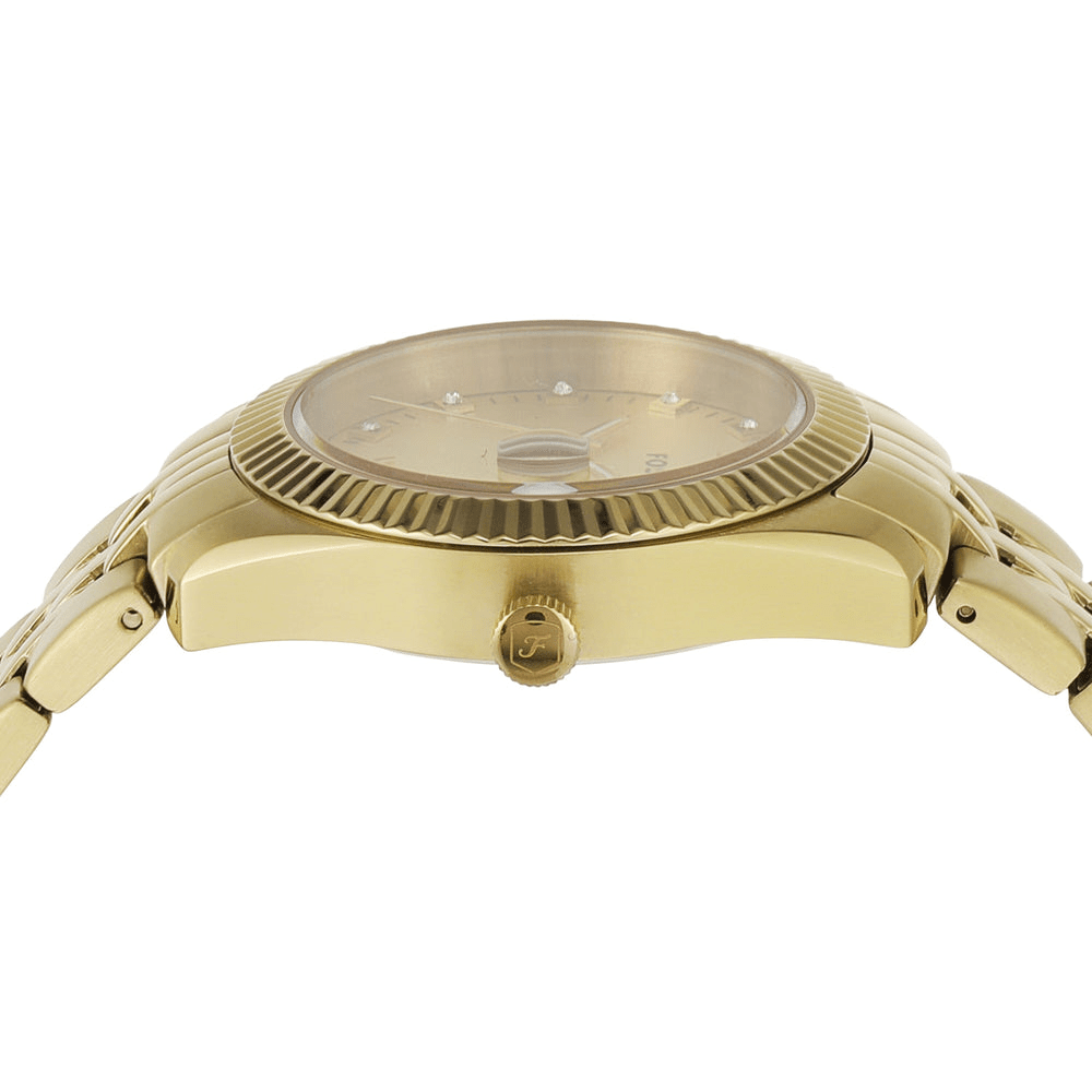 Fossil Scarlette Three-Hand Date Gold-Tone Stainless Steel Watch ES5338 Watches Fossil 