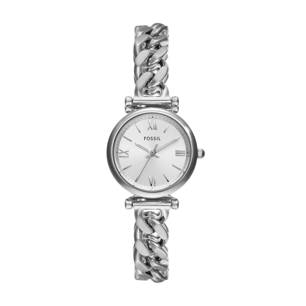 Fossil Carlie Three-Hand Stainless Steel Watch ES5331 Bevilles Jewellers 