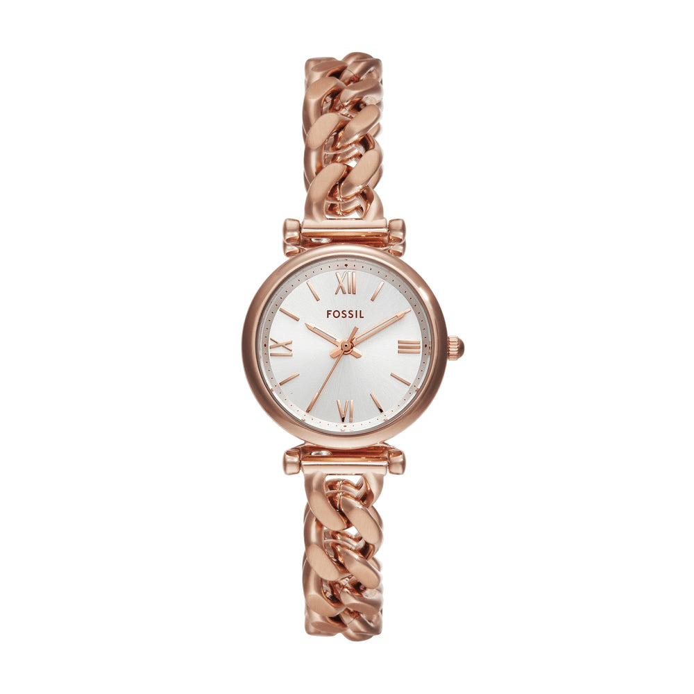 Fossil Carlie Three-Hand Rose Gold-Tone Stainless Steel Watch ES5330 Watches Fossil 