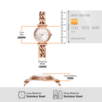 Fossil Carlie Three-Hand Rose Gold-Tone Stainless Steel Watch ES5330 Watches Fossil 
