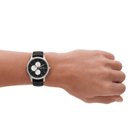 Armani Exchange Multifunction Black Leather Watch AX1872 Watches Armani Exchange 