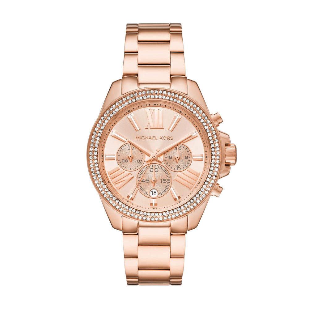 Michael Kors Wren Chronograph Rose Gold-Tone Stainless Steel Watch MK7430 Watches Michael Kors 