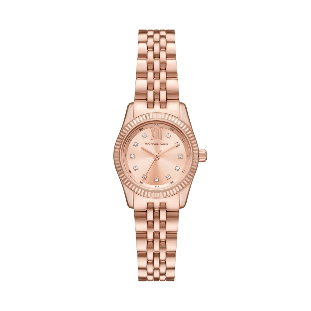 Michael Kors Lexington Three-Hand Rose Gold-Tone Stainless Steel Watch MK4739 Watches Michael Kors 