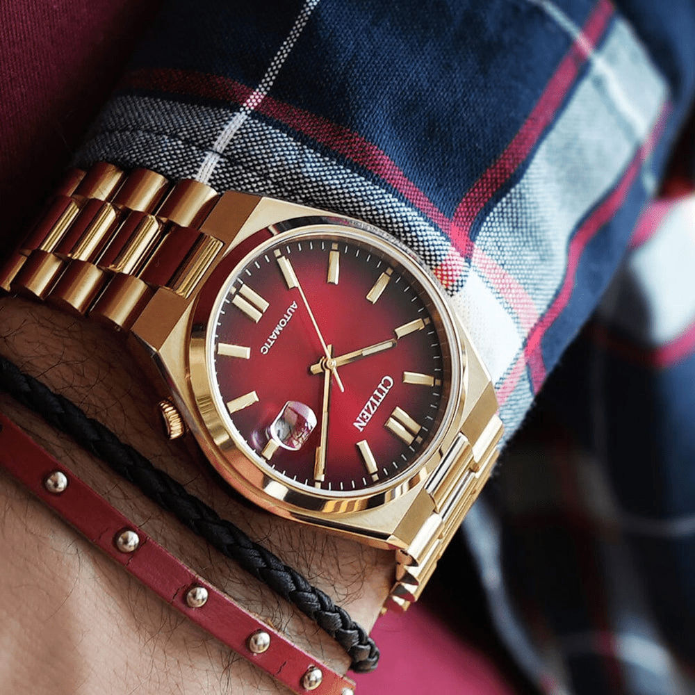 Citizen Tsuyosa Red and Rose Gold Automatic Watch NJ0153-82X Watches Citizen 