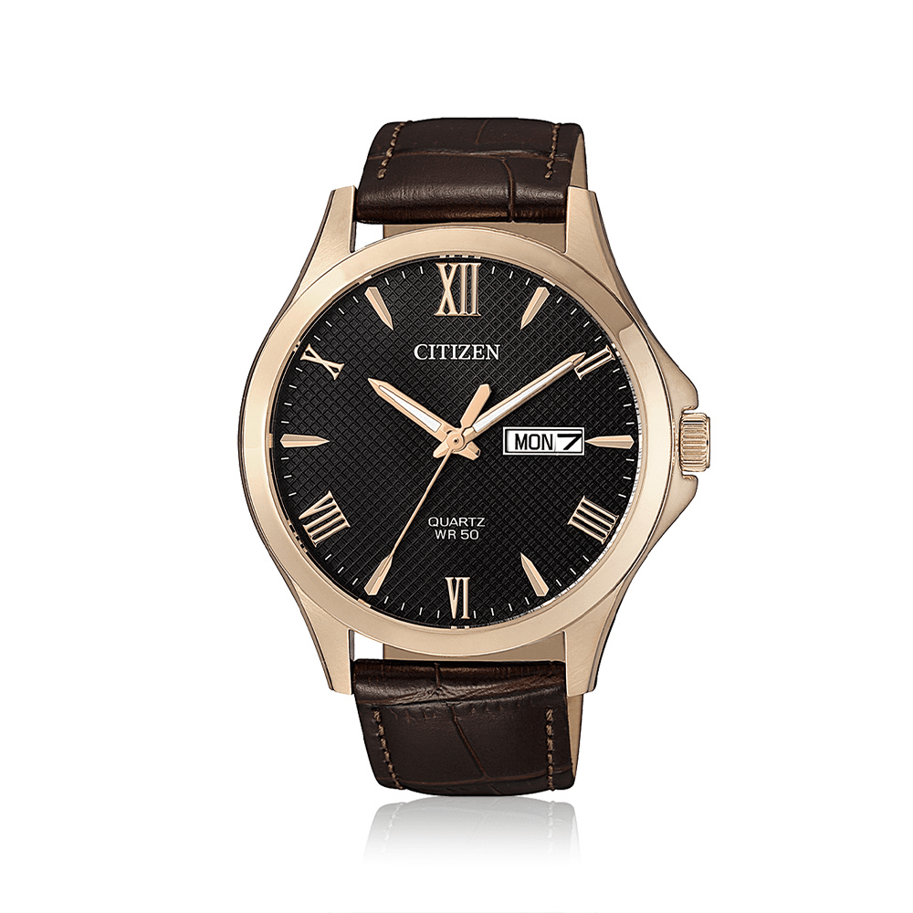 Citizen Black Brown Leather Watch BF2023-01H Watches Citizen 