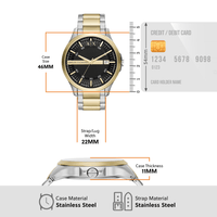 Armani Exchange Three-Hand Date Two-Tone Stainless Steel Watch AX2453 Watches Armani Exchange 