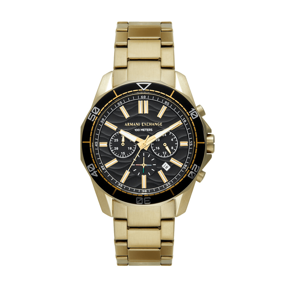 Armani Exchange Chronograph Gold-Tone Stainless Steel Watch AX1958 Watches Armani Exchange 