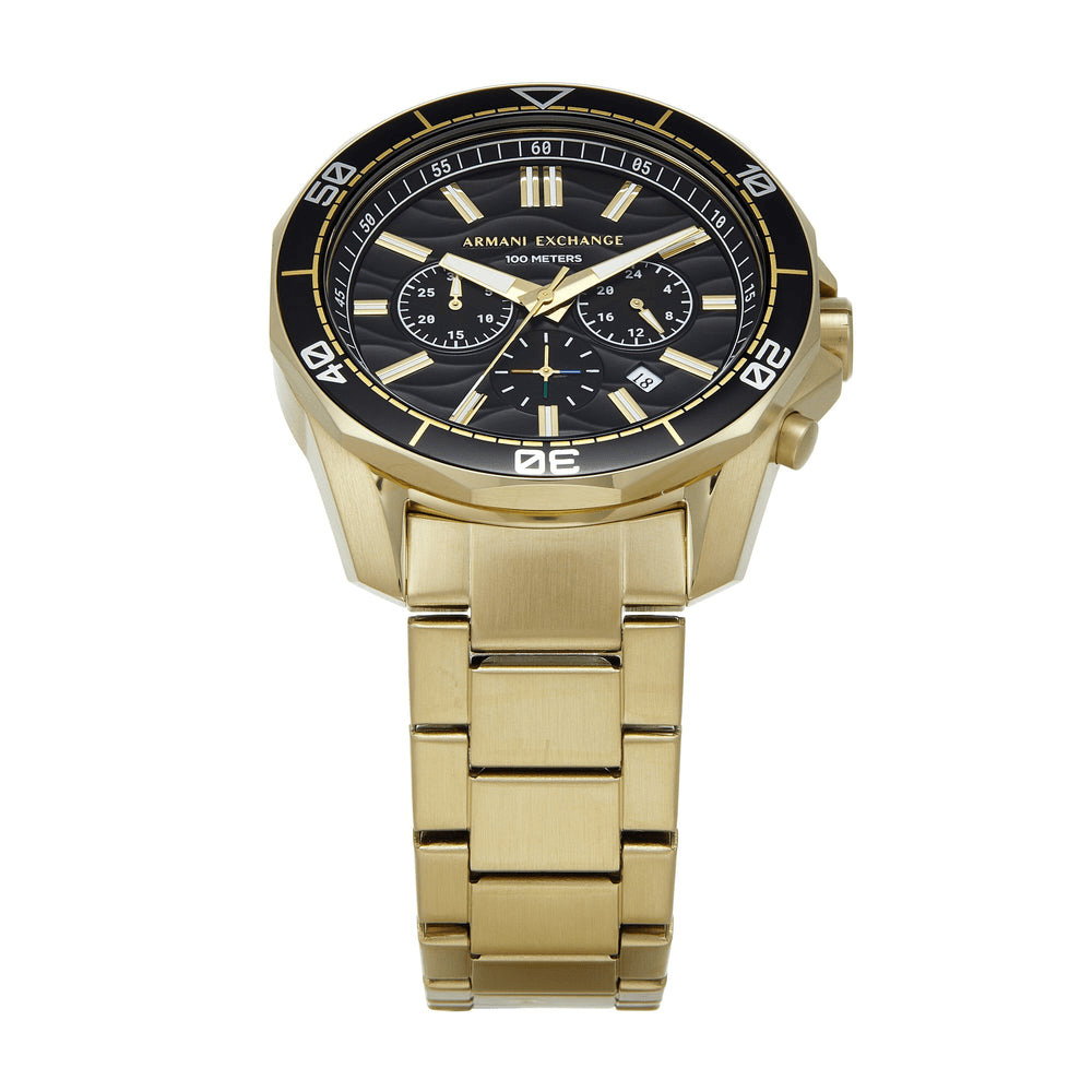 Armani Exchange Chronograph Gold-Tone Stainless Steel Watch AX1958 Watches Armani Exchange 
