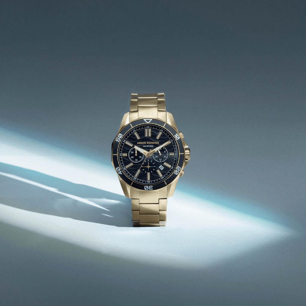 Armani Exchange Chronograph Gold-Tone Stainless Steel Watch AX1958 Watches Armani Exchange 