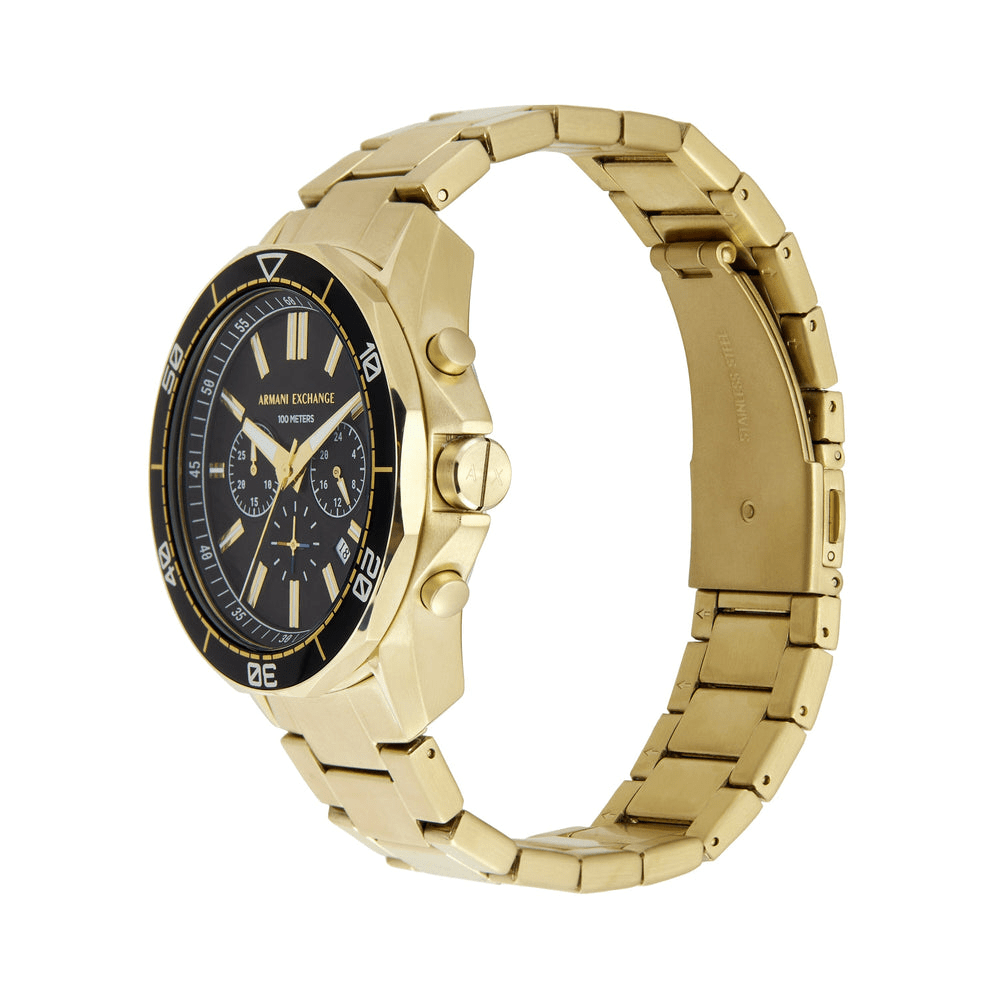 Armani Exchange Chronograph Gold-Tone Stainless Steel Watch AX1958 Watches Armani Exchange 