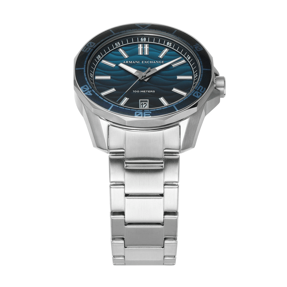 Armani Exchange Three-Hand Date Stainless Steel Watch AX1950 Watches Armani Exchange 