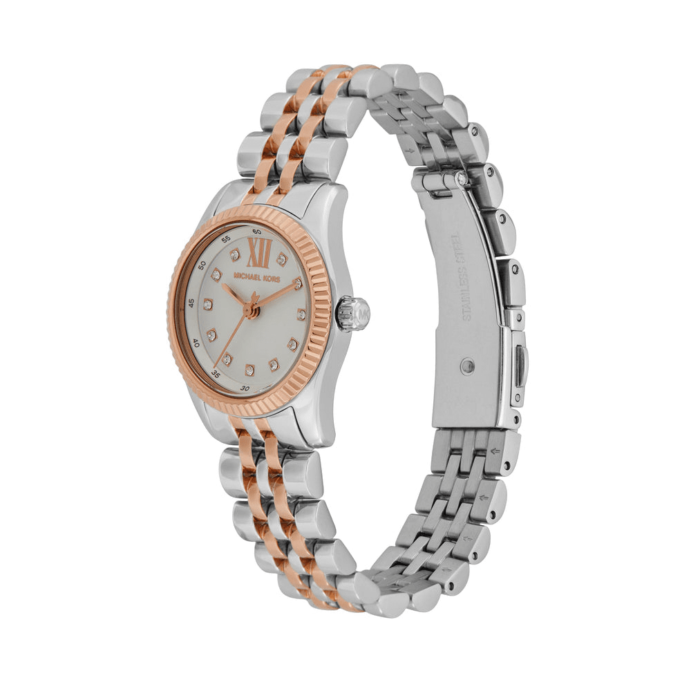 Michael Kors Lexington Three-Hand Two-Tone Stainless Steel Watch and Bracelets Gift Set MK4817SET Watches Michael Kors 