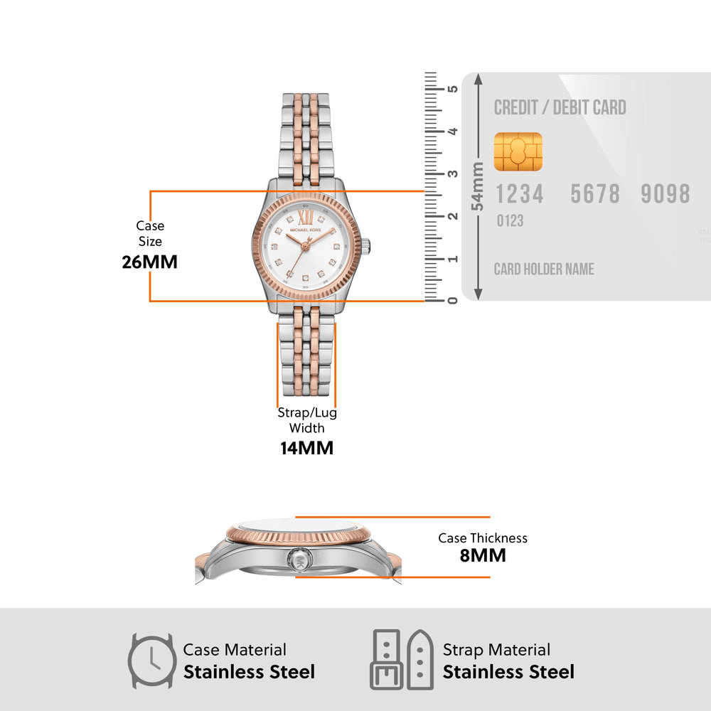 Michael Kors Lexington Three-Hand Two-Tone Stainless Steel Watch and Bracelets Gift Set MK4817SET Watches Michael Kors 