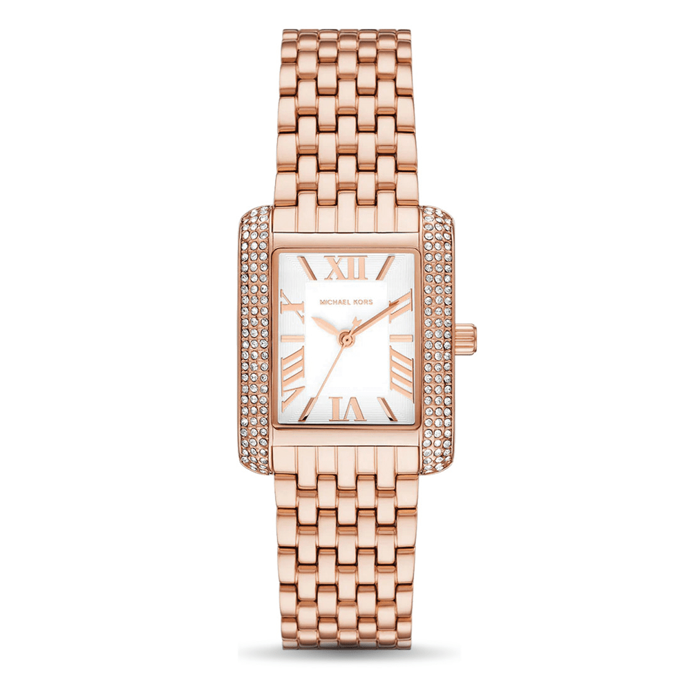Michael Kors Emery Three Hand Rose Gold Tone Stainless Steel Watch MK4743 Watches Michael Kors 