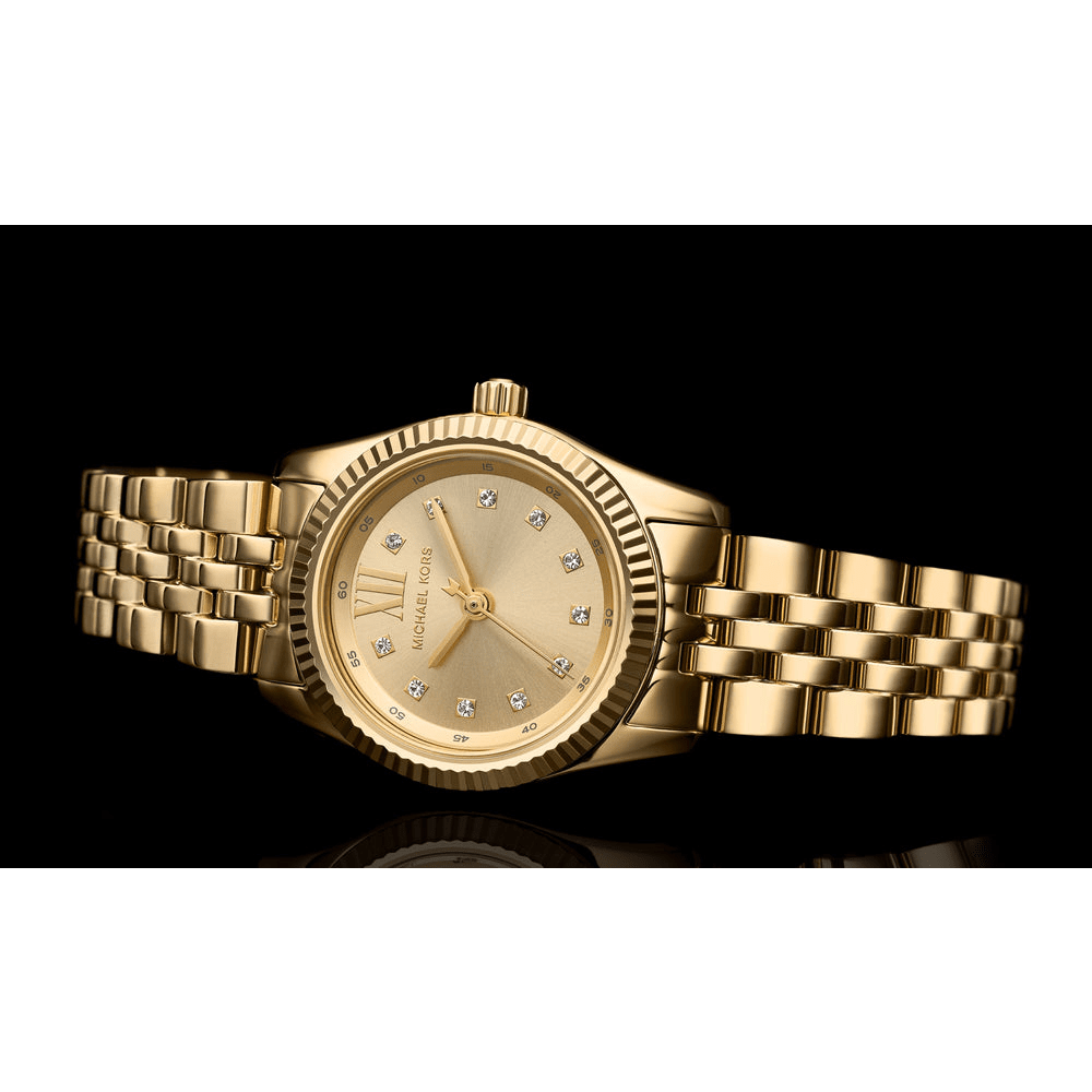 Michael Kors Lexington Three Hand Gold Tone Stainless Steel Watch MK4741 Watches Michael Kors 