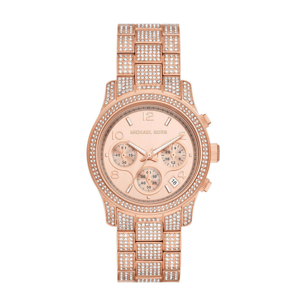 Michael Kors Runway Chronograph Rose Gold-Tone Stainless Steel Watch MK7481 Watches Michael Kors 