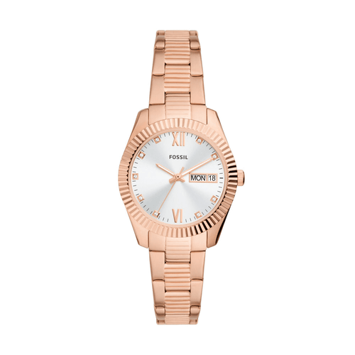 Fossil Scarlette Rose Gold Women's Watch ES5200 Bevilles Jewellers 
