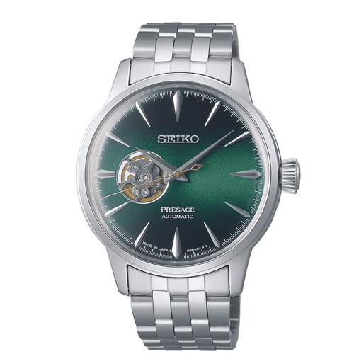 Seiko Presage Green and Silver Men's Watch SSA441J Watches Seiko 