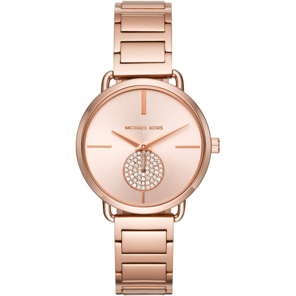 Michael Kors Ladies Portia Rose Gold Model MK3640 Bevilles Jewellers 