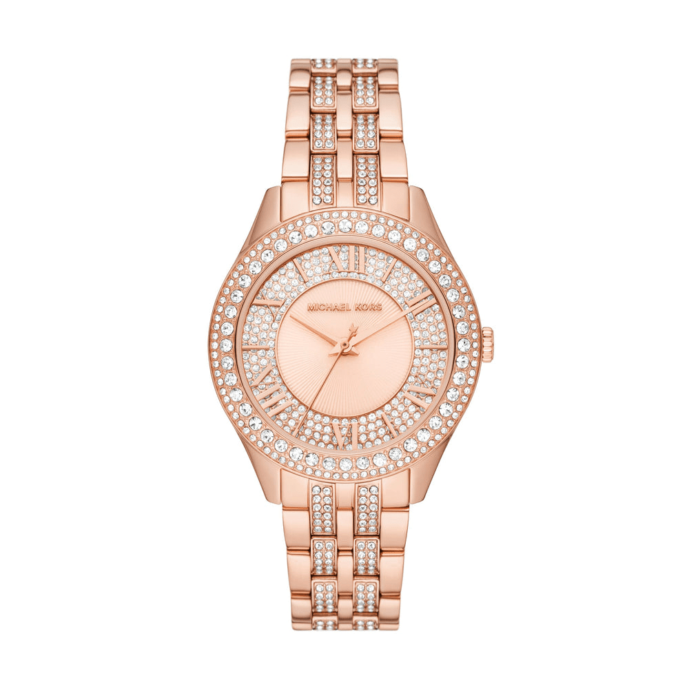 Michael Kors Harlowe Three-Hand Rose Gold-Tone Stainless Steel Watch MK4710 Watches Michael Kors 