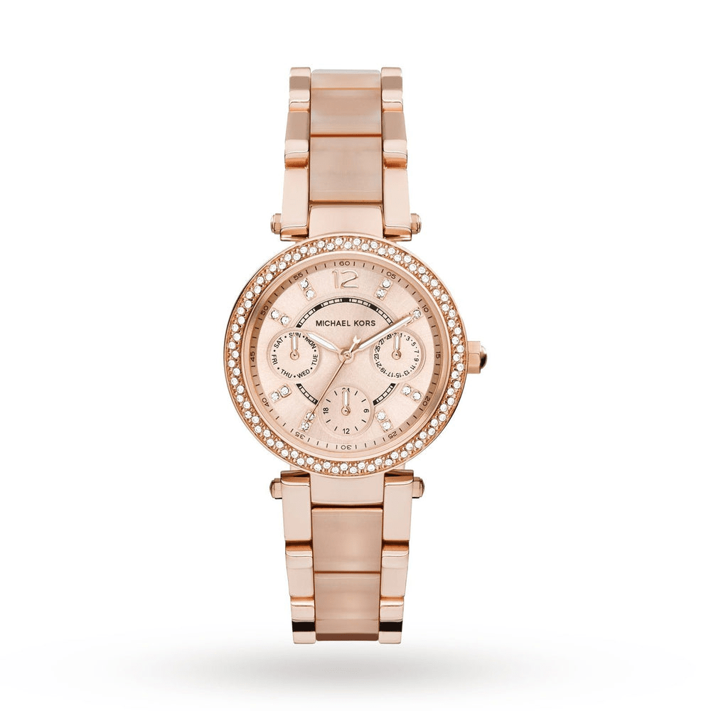 Michael Kors Rose Gold-Tone Mini Parker Watch MK6110 Watches Michael Kors 