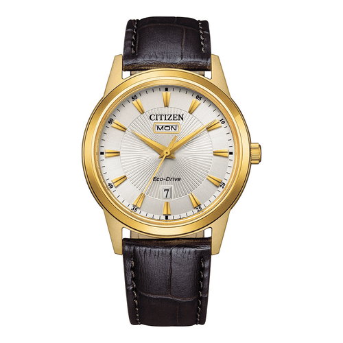 Citizen Dress Eco-Drive Men's White Watch AW0102-13A Bevilles Jewellers 