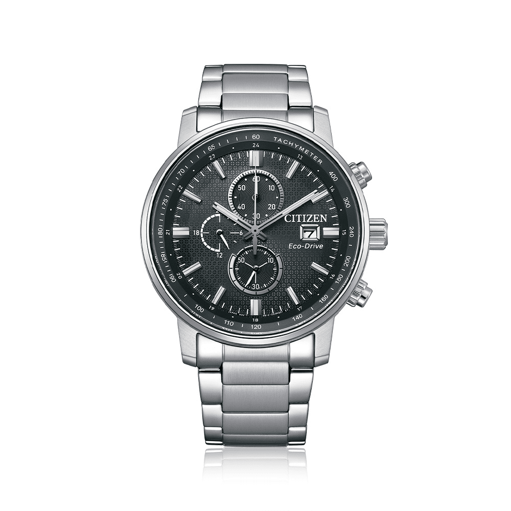 Citizen Chronograph Eco Drive CA0840-87E Black and Silver Men's Watch Watches Citizen 