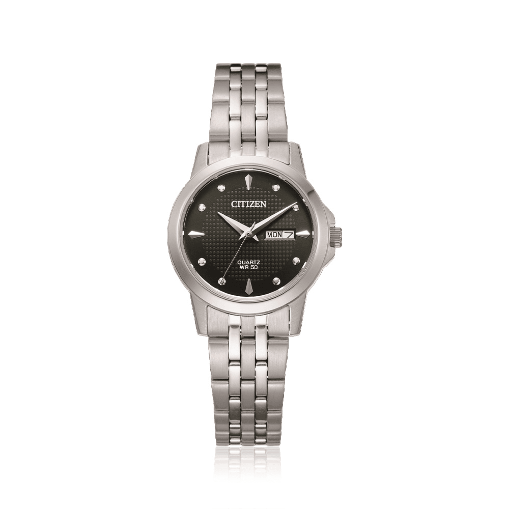 Citizen Ladies Silver and Black Watch EQ0601-54F Watches Citizen 